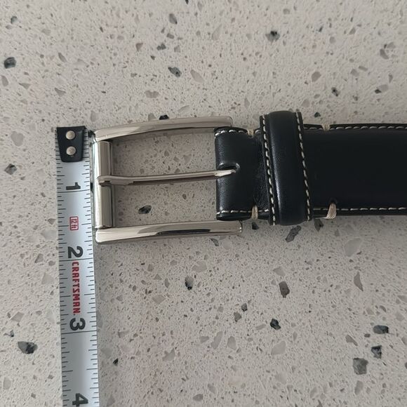 Daniel Cremieux Signature Men's Size 38 Brown Italian Leather Belt Solid Brass - Picture 10 of 12